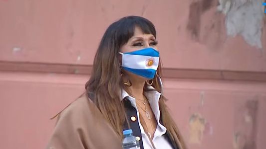 Moria Casán, en medio de los incidentes tras la jura de Sergio Massa como ministro de Economía