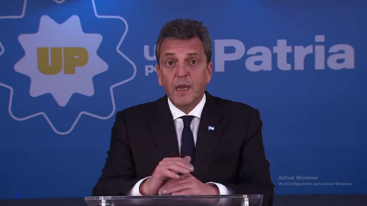 Massa habló de la inseguridad en el cierre de su campaña en un mensaje grabado
