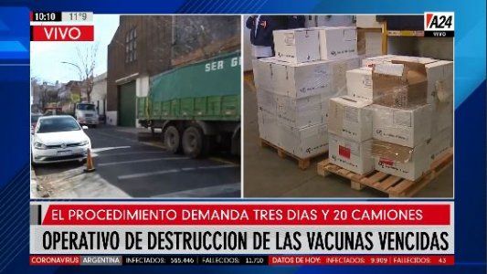 Comenzó la destrucción de vacunas vencidas halladas en un frigorífico