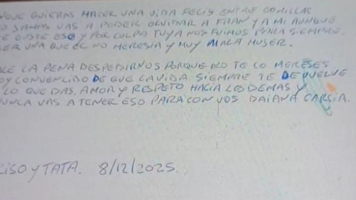 El tramo final de la terrible carta del asesino. 