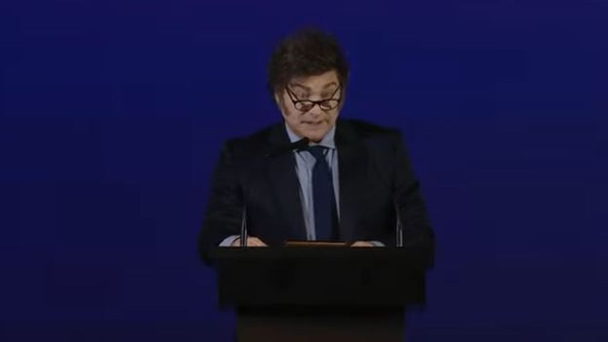 Javier Milei en La Rural. (foto: captura)