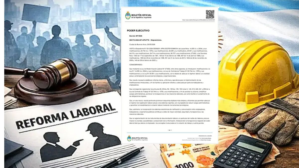 Mas reglamentación de la ley de reforma laboral. (Foto: a24.com)