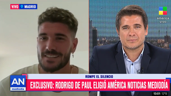 Rodrigó de Paul, en diálogo con Guillermo Andino en América TV (Foto: captura de TV).