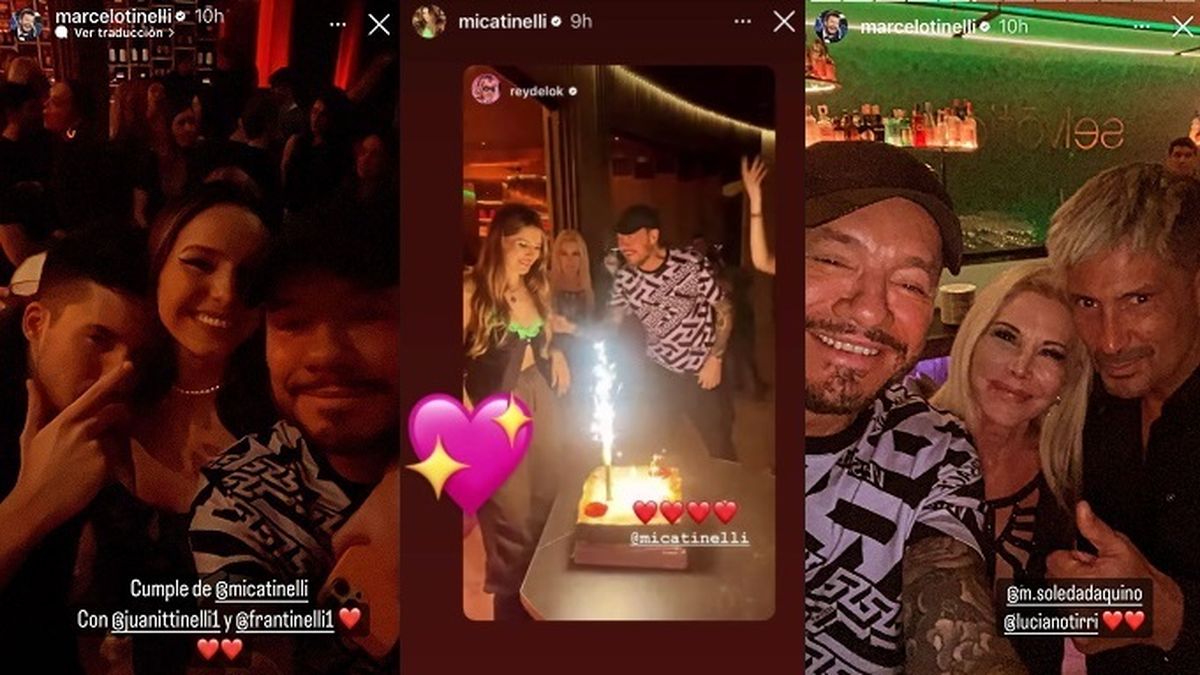 Junto a sus padres, Marcelo Tinelli y Soledad Aquino, y sus hermanos, Mica Tinelli festejó a lo grande su cumpleaños número 34 en un restó de comida asiática. 
