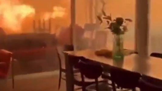 ¡ATERRADOR! Grabó cómo el fuego lo acorraló a él y a su perro en su casa de Hollywood