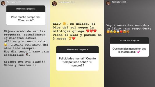 Fio Migliore rompe el silencio sobre Elio, su bebé: Ya es vegano