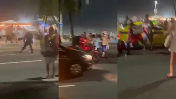 Videos: violentos enfrentamientos entre argentinos y brasileños en Río tras la final del Mundial