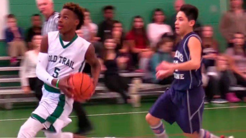 El hijo de LeBron James ya vuelca la pelota con ¡13 años!