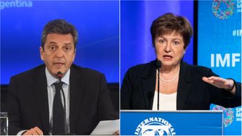 El ministro de Economía Sergio Massa y la directora gerente del Fondo Monetario Internacional (FMI), Kristalina Georgieva, en su encuentro en Washington. (Foto: archivo) El ministro de Economía Sergio Massa y la directora gerente del Fondo Monetario Internacional (FMI), Kristalina Georgieva, en su encuentro en Washington. (Foto: archivo)