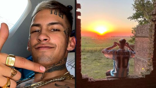 L-gante sorprendió con un homenaje a Diego Maradona y recibió críticas