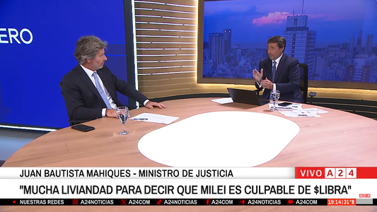 Juan Bautista Mahiques en A24: Hay que dejar actuar a la Justicia en el caso Libra