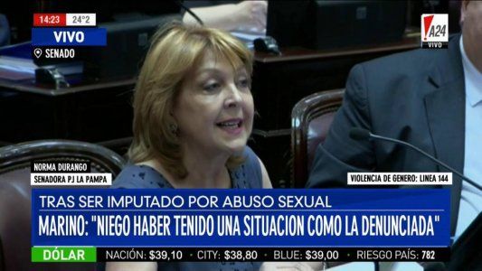 La senadora Durango habló después de Marino, condenó la violencia machista y pidió celeridad a la Justicia