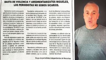 Repudio a un candidato a intendente de Juntos por el Cambio que llamó sicarios a periodistas