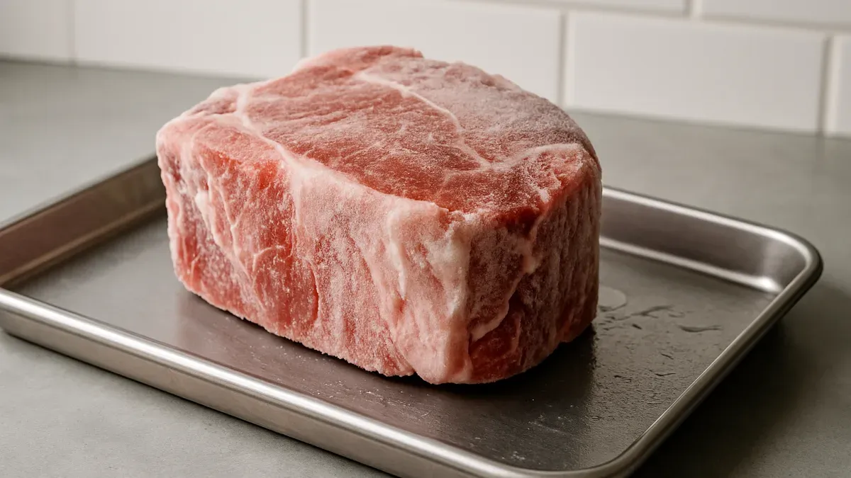 Por qué no conviene descongelar carne sobre una bandeja metálica. (Imagen ilustrativa)