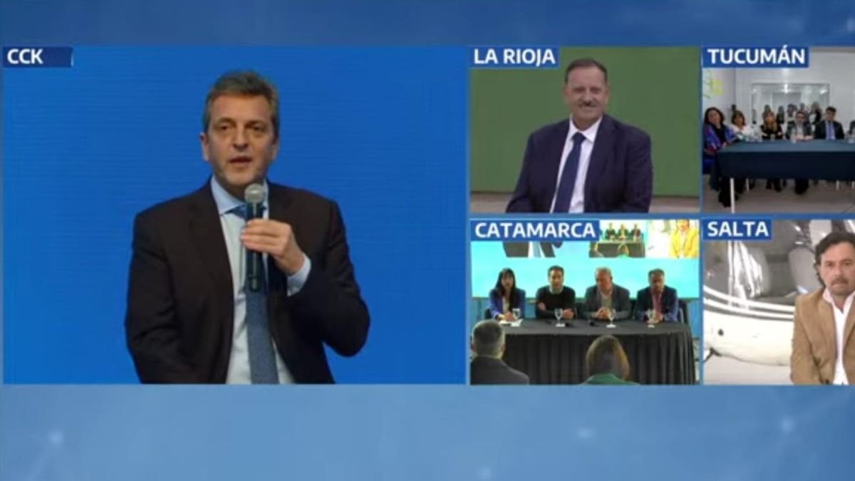 Sergio Massa encabezó un acto en el CCK y envió un mensaje a los gobernadores del PJ: Quédense tranquilos que vamos a ganar. Foto: Captura de pantalla.
