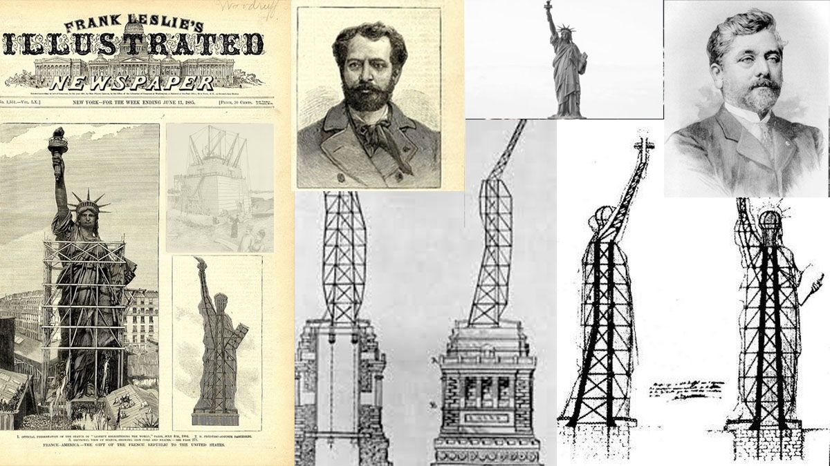 Esquema Del Dibujo De La Estatua De La Libertad