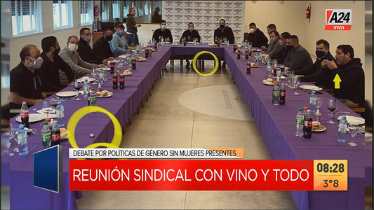 Una reunión sindical de perspectiva de género sin mujeres y con vinos escondidos debajo de la mesa