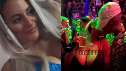 El topless en el Obelisco del nuevo amor de L-Gante por la victoria de la Selección