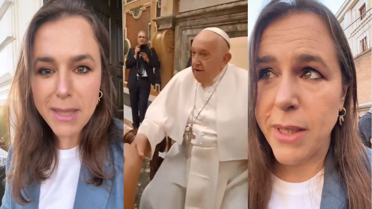 Malena Guinzburg le hizo un particular regalo al Papa Francisco en su visita al Vaticano: el video