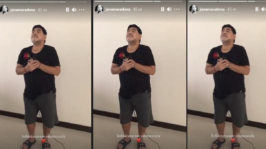 Emotivo recuerdo de Jana Maradona de Diego cantando una canción de Luis Miguel: Infinitamente enamorada