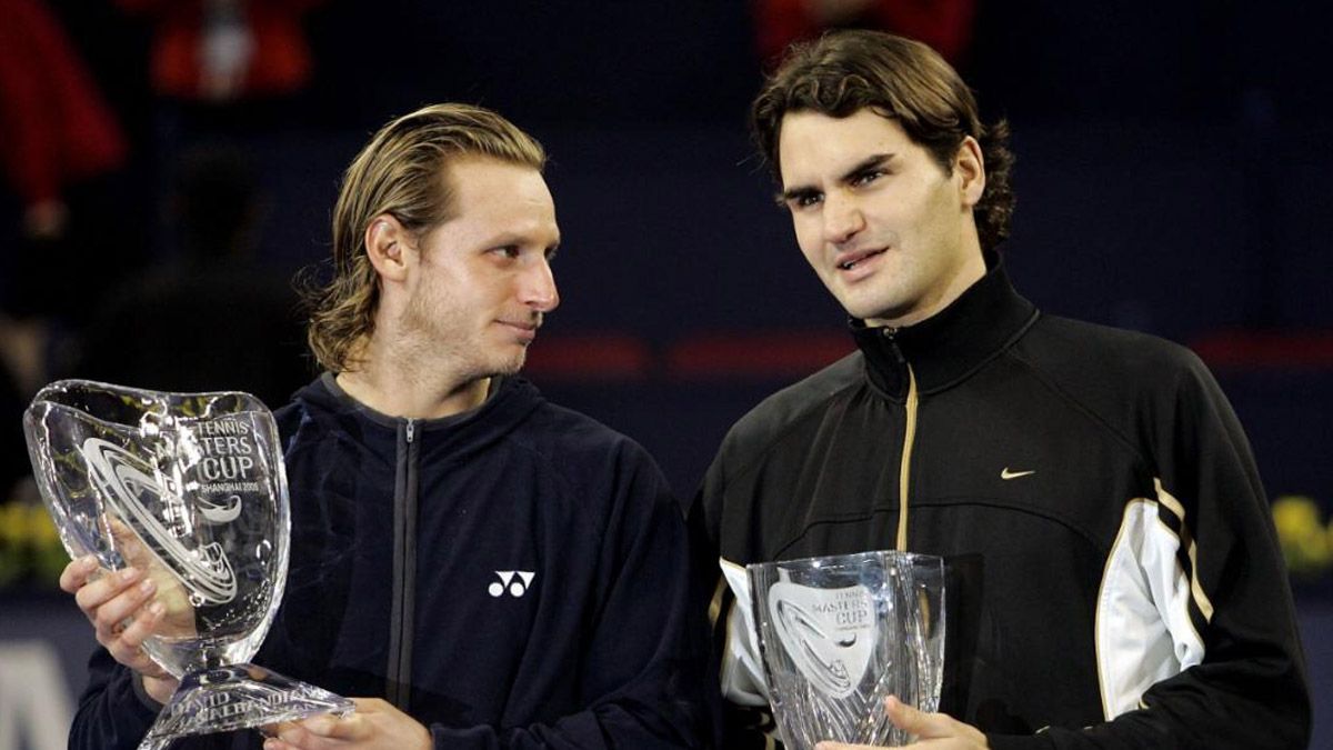 Nalbandian y Federer tuvieron un divertido cruce durante un entrenamiento.