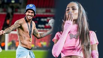 tini stoessel celebro la victoria de la seleccion y le declaro su amor a rodrigo de paul