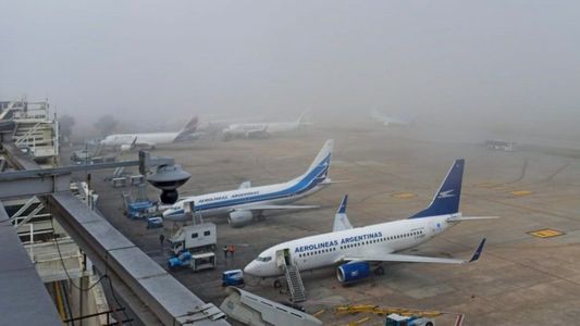 Por el temporal hubo más de 110 vueltos afectos en Aeroparque y Ezeiza