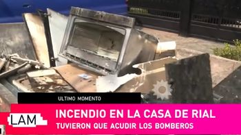 Tremendas imágenes del incendio en la casa de Jorge Rial y Romina Pereiro