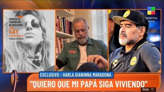 Gianinna Maradona habló en Intrusos: Lo que quiero es que mi papá siga viviendo