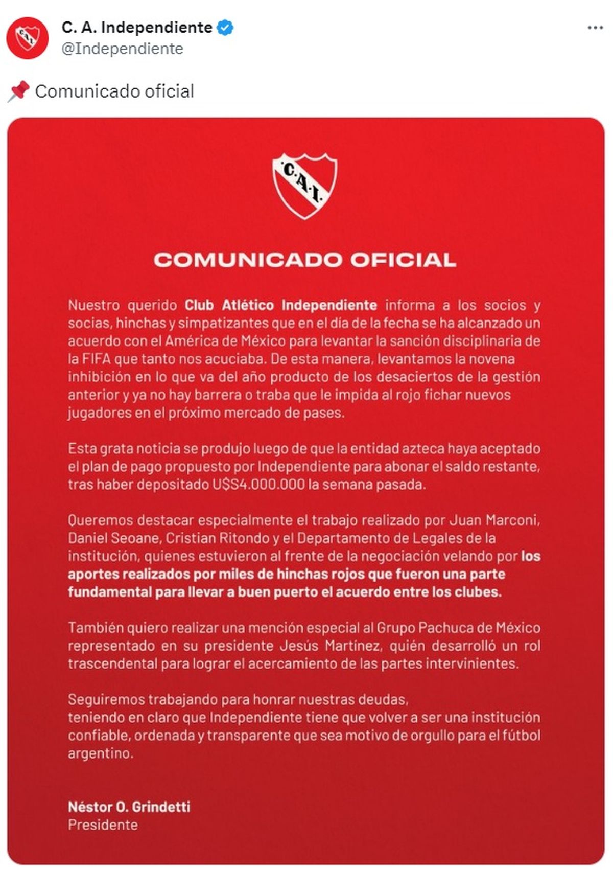 Club Atlético Independiente - CAMINO A LOS 100.000 SOCIOS   Independiente superó los 96 mil socios y el  número sigue creciendo. Los hinchas del Rojo continúan demostrando su amor  por los colores