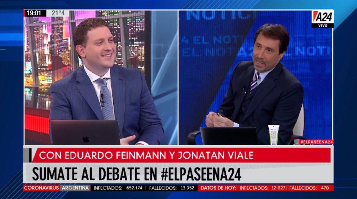El Pase en A24: Jonatan Viale y Eduardo Feinmann analizaron las declaraciones de Fernández apoyando la idea de Grabois
