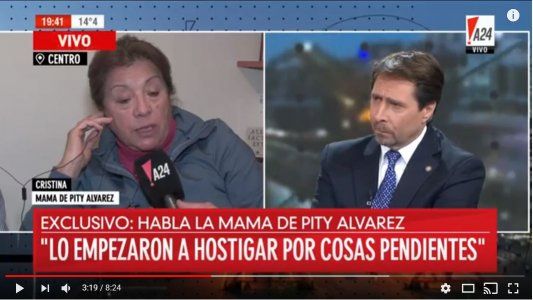 Habló la mamá de Pity Álvarez: Mi hijo no es un asesino, le hicieron una emboscada