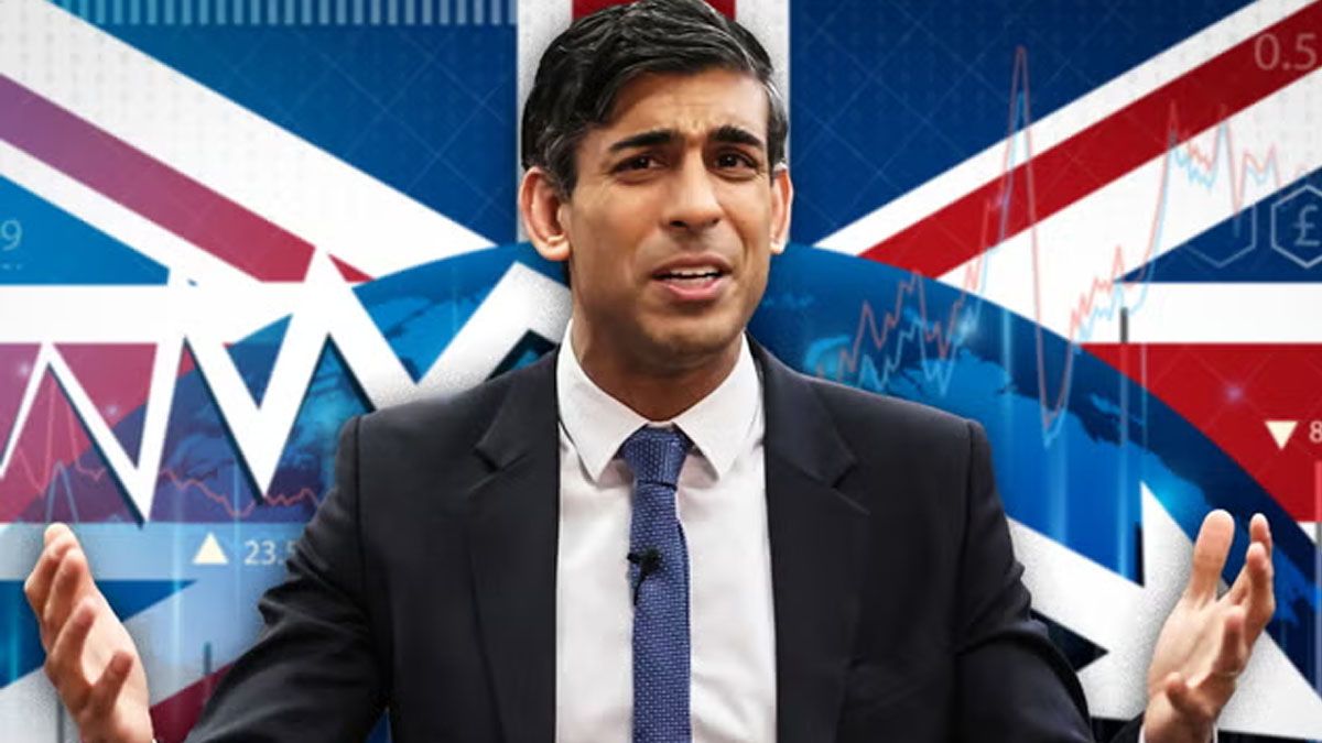 Rishi Sunak, primer ministro brit&aacute;nico y ex de Econom&iacute;a. No pudo evitar que el Reino Unido est&eacute; en recesi&oacute;n (Foto: gentileza The Independent).