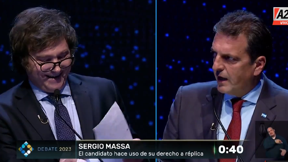 Sergio Massa cruzó a Javier Milei: Dejá de faltarle el respeto a las mujeres (Foto: captura de video).