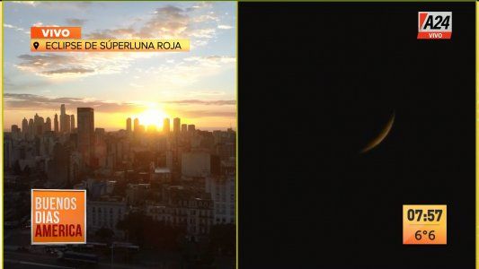 Así se vive el eclipse total de la Superluna de sangre