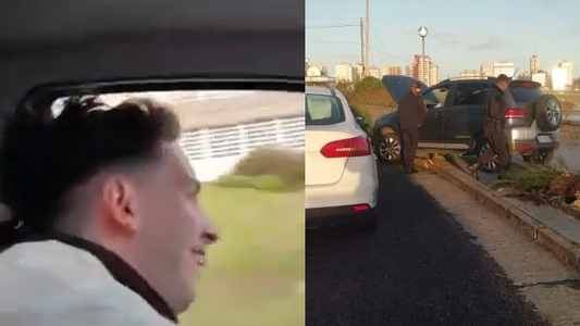 Si nos matamos, nos matamos: impactante video de un choque desde dentro del auto