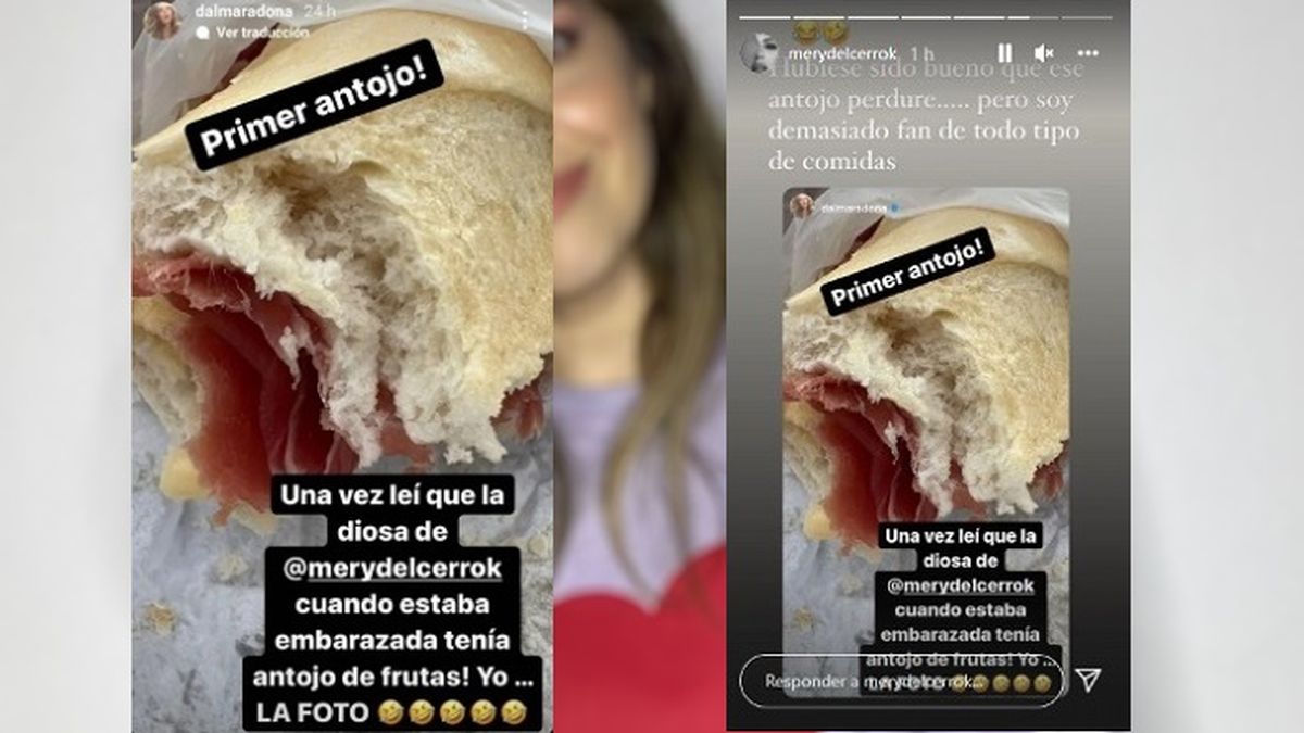 El primer antojo de Dalma Maradona en este segundo embarazo: un sándwich de jamón crudo y queso. 