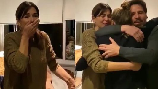 La emoción de Andrea Frigerio al reencontrarse con su hija, tras ocho meses viviendo en España