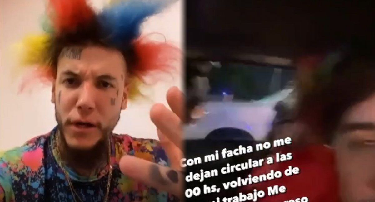 Demoraron a Alex Caniggia por circular sin permiso