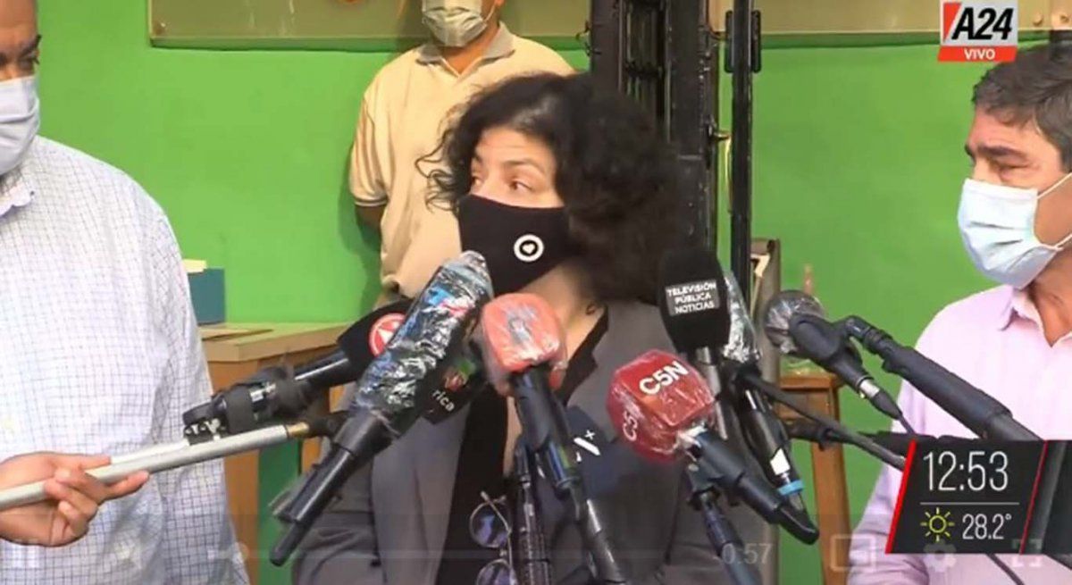 La ministra Vizzotti hizo hincapié en la necesidad de liberar camas de terapia intensiva para atender a pacientes con Covid-19 (Foto: captura de TV).