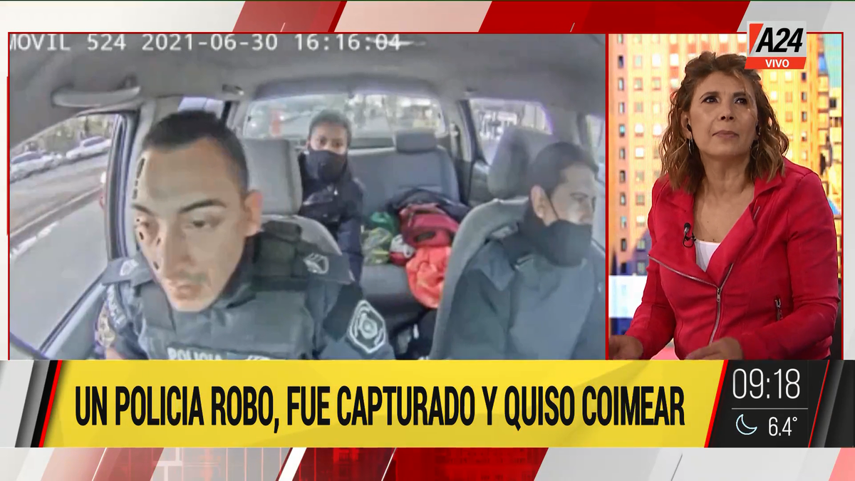 Cayó un poliladron y su cómplice en una persecución de película. (Captura de Tv)
