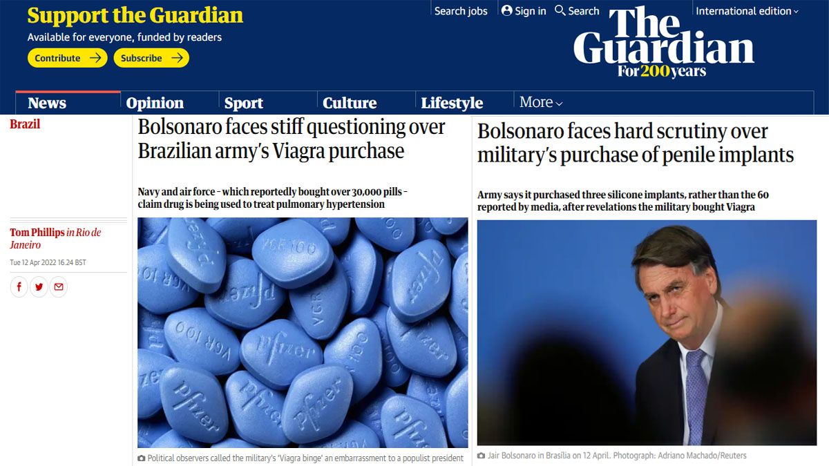 Polémica en Brasil por compra de más de 35.000 pastillas de viagra para las  Fuerzas Armadas