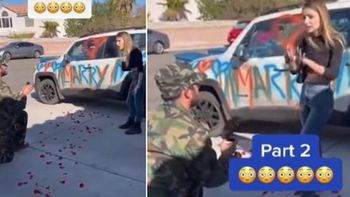 Podía fallar: Le pintó el auto a su novia para pedirle matrimonio y ella lo rechazó