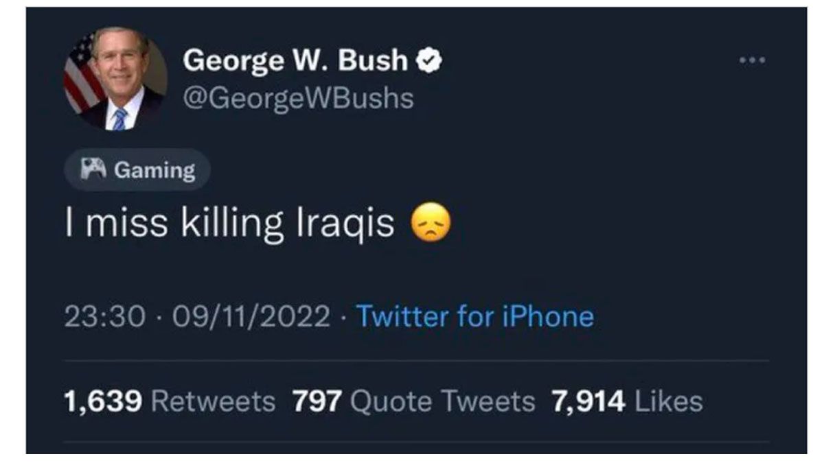 Una de las cuentas falsas 