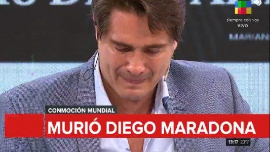 Guillermo Andino se quebró en vivo al comunicar la muerte de Diego Maradona