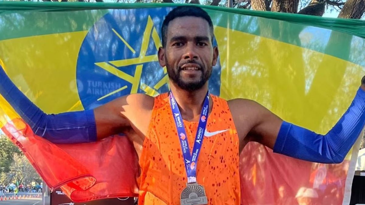 El etíope Gerba Beyata Dibaba ganó la media maratón de Buenos Aires (Foto:@maratondebuenosaires)