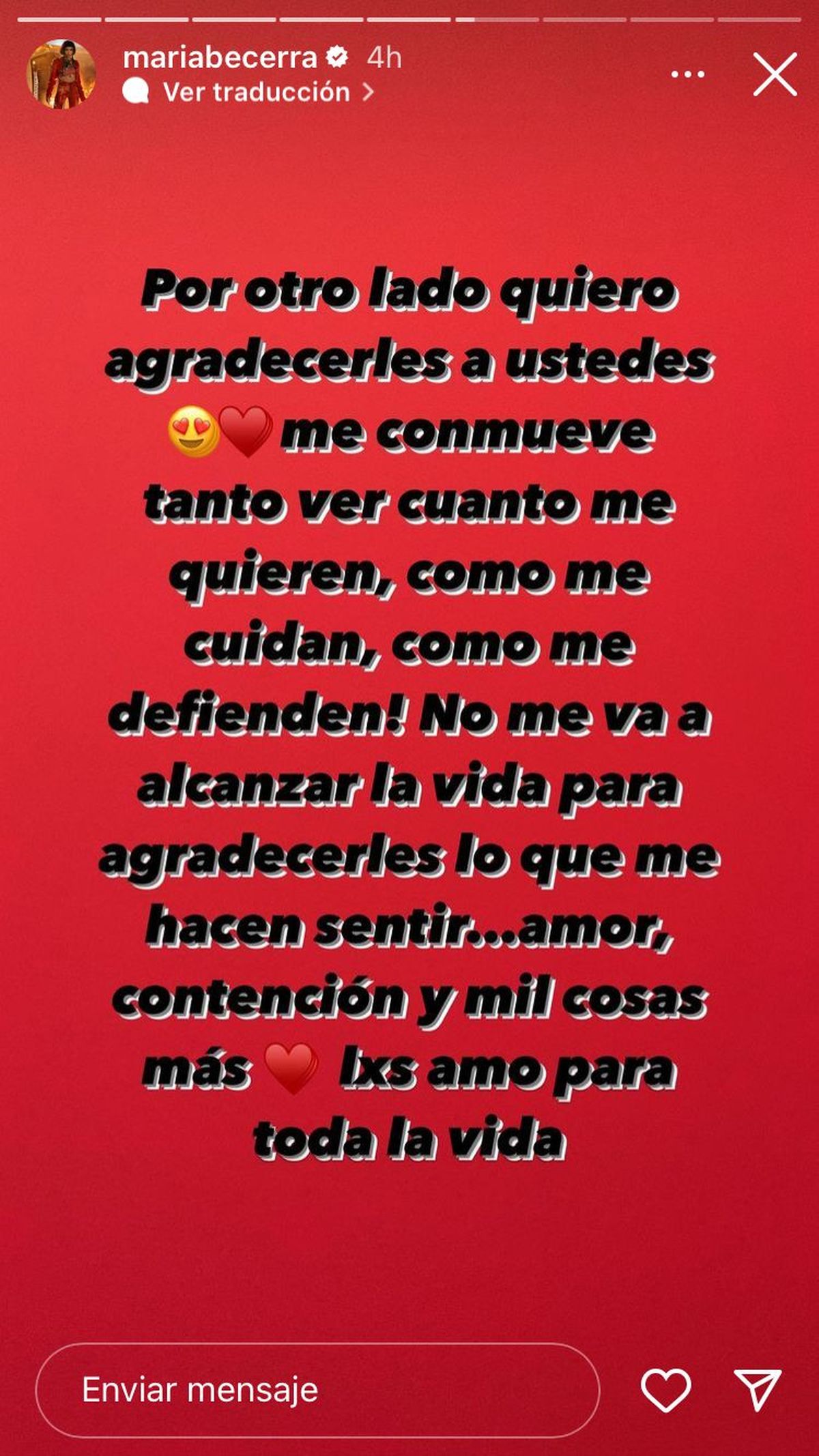 Toma mucho aire antes de escuchar a María Becerra ventilar qué hace cuando  está sola con su novio