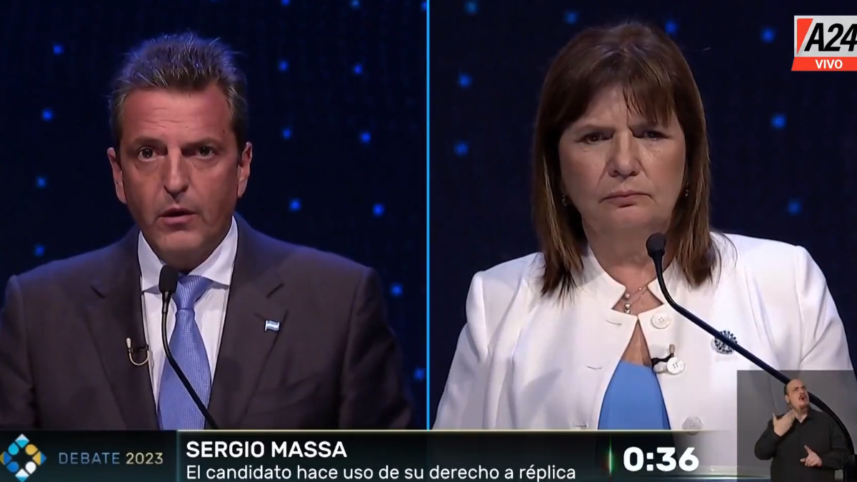 Massa a Bullrich: Vi la sonrisa de los jubilados cuando les devolví el 13% que ella recortó. (Foto: captura)