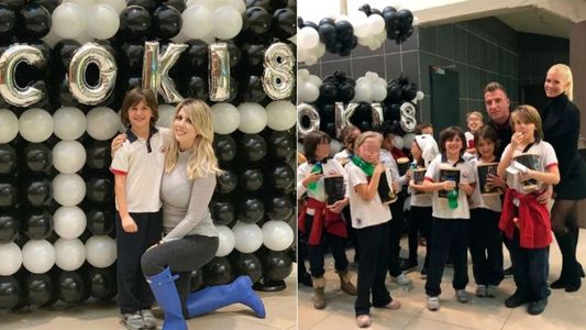 El reencuentro de Wanda Nara y Maxi López en el cumpleaños de su hijo Constantino