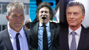 Fernando Burlando, Javier Milei y Mauricio Macri. Fernando Burlando, Javier Milei y Mauricio Macri.
